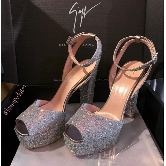 giuseppe zanotti NIB glitter platform heel - Picture 3 of 9